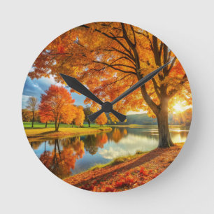 Klassische Zuhause-Uhr "Autumn Style" Runde Wanduhr