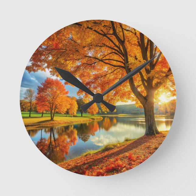 Klassische Zuhause-Uhr "Autumn Style" Runde Wanduhr (Vorderseite)