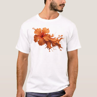 Klassischer ABSTRACTER BLUMEN Kreativdruck T-Shirt