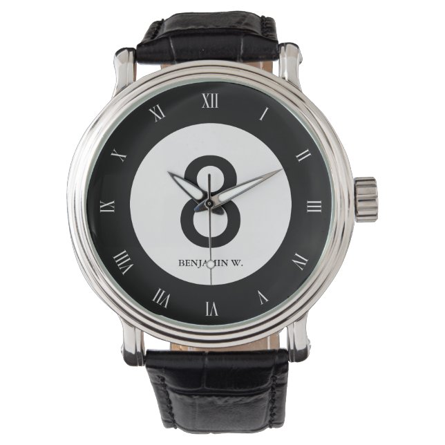 Klassischer Acht Ball Armbanduhr (Vorderseite)