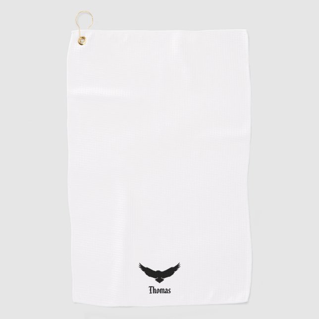 Klassischer Adler mit traditionellem Stil Golfhandtuch (Vorderseite)