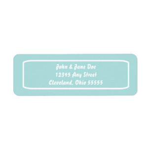 Klassischer Adresse Avery Aufkleber (Tiffany)
