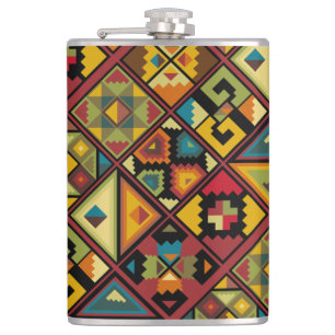 Klassischer afrikanischer Print-Vinyl-Wrapped Flas Flachmann