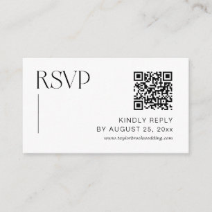 Klassischer alter Money Wedding RSVP QR Code Begleitkarte