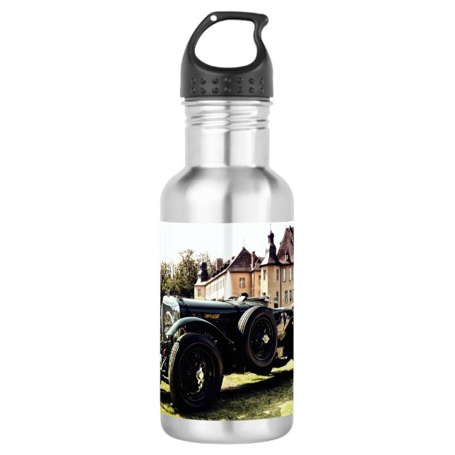 Klassischer Altwagen Edelstahlflasche (Vorderseite)