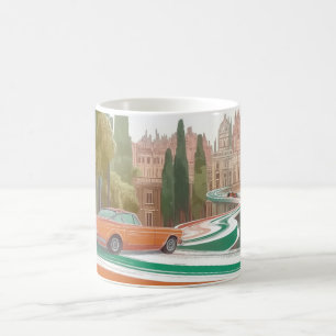 Klassischer amerikanischer Auto-Wandkunst-Druck, V Kaffeetasse