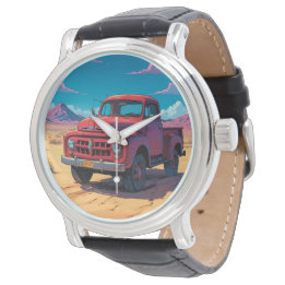 Klassischer amerikanischer Lieferwagen Armbanduhr