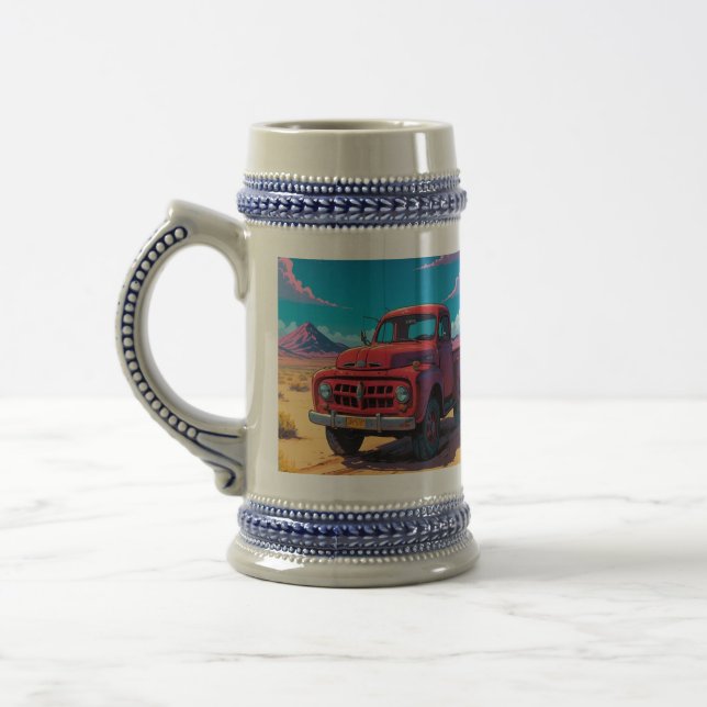 Klassischer amerikanischer Lieferwagen Bierglas (Links)