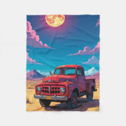 Klassischer amerikanischer Lieferwagen Fleecedecke