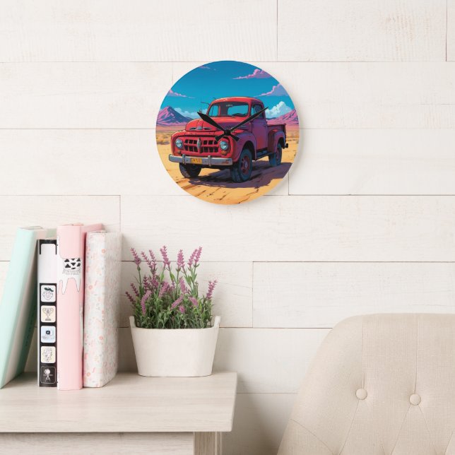 Klassischer amerikanischer Lieferwagen Große Wanduhr (Lesesaal)