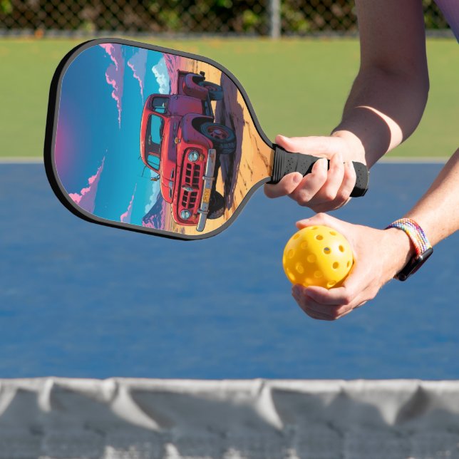 Klassischer amerikanischer Lieferwagen Pickleball Schläger (InSitu)