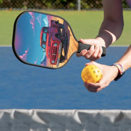 Klassischer amerikanischer Lieferwagen Pickleball Schläger
