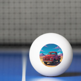 Klassischer amerikanischer Lieferwagen Ping Pong B Tischtennisball