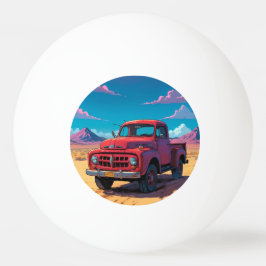 Klassischer amerikanischer Lieferwagen Ping Pong B Tischtennisball