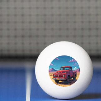 Klassischer amerikanischer Lieferwagen Ping Pong B Tischtennisball