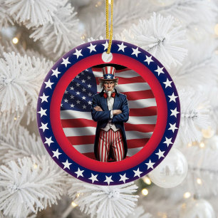 Klassischer amerikanischer Patriotismus Keramik Ornament