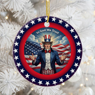 Klassischer amerikanischer Patriotismus Keramik Ornament