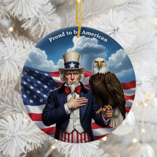 Klassischer amerikanischer Patriotismus Keramik Ornament