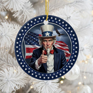 Klassischer amerikanischer Patriotismus Keramik Ornament
