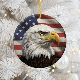 Klassischer amerikanischer Patriotismus Keramik Ornament