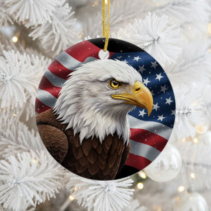 Klassischer amerikanischer Patriotismus Keramik Ornament