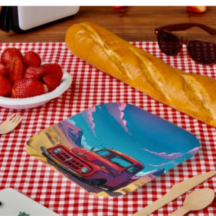 Klassischer amerikanischer Pick-up-Truck Pappteller