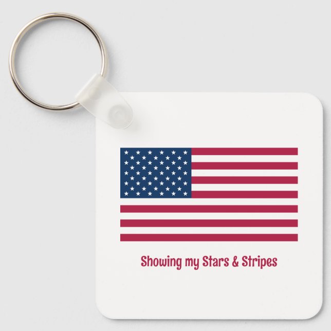 Klassischer amerikanischer Stolz mit Sprichwort fü Schlüsselanhänger (Vorderseite)