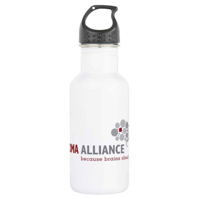 Klassischer Angioma-Alliance-Logo-Gang Edelstahlflasche (Vorderseite)