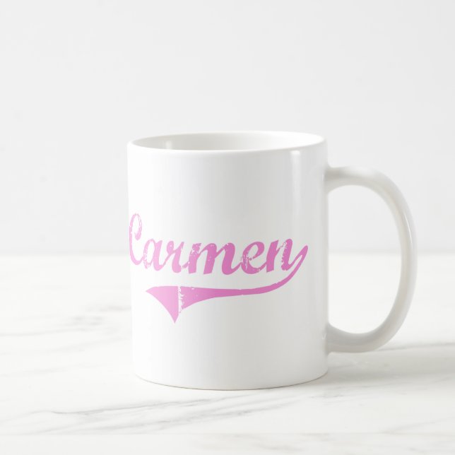 Klassischer Art-Name Carmens Kaffeetasse (Rechts)