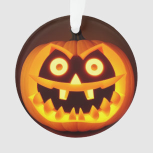 Klassischer ausgehöhlter Halloween-Kürbis Gruselig Ornament