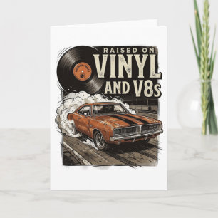 Klassischer Auto-Liebhaber, großgezogen auf Vinyl Karte