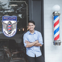 Klassischer Barbershop-Klassiker anpassen Fensteraufkleber