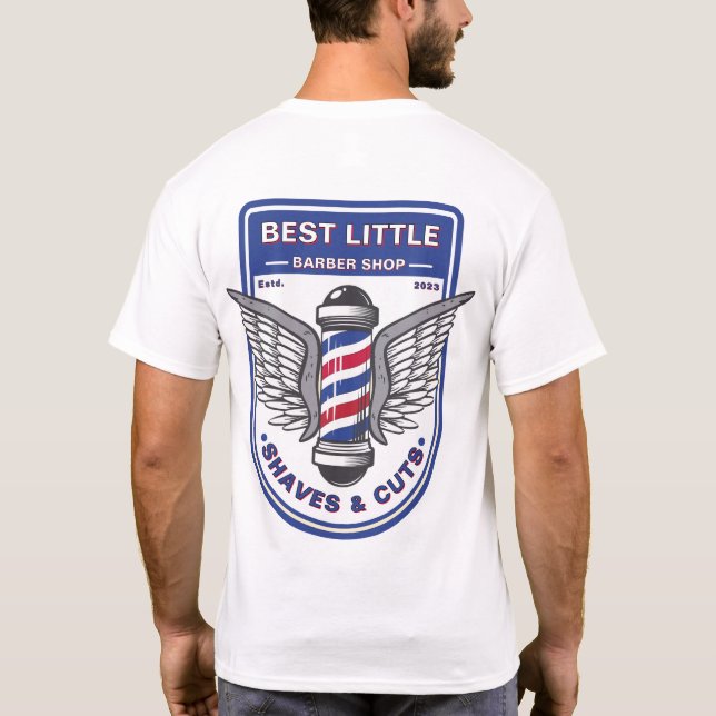 Klassischer Barbershop-Klassiker anpassen T-Shirt (Rückseite)