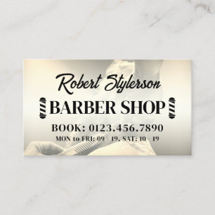klassischer Barbershop Visitenkarte