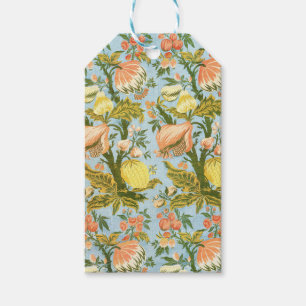 Klassischer Barock-Blumen-Frucht-Damaskus-Stoff Geschenkanhänger