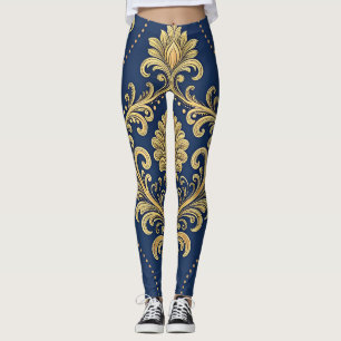 Klassischer Barock-Ornamentgold Leggings