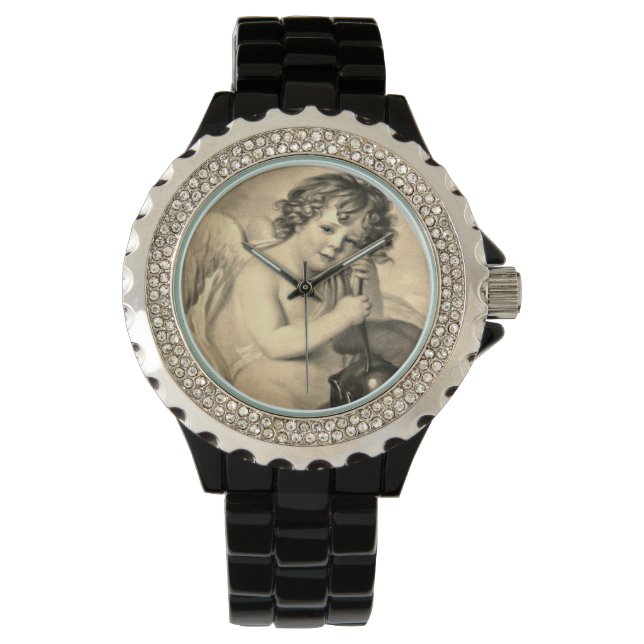 Klassischer barocker Angel Armbanduhr (Vorderseite)
