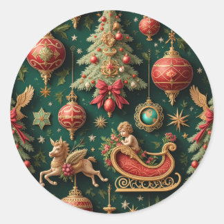 Klassischer Barocksticker Runder Aufkleber