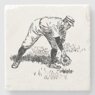 Klassischer Baseball-Untersetzer Steinuntersetzer
