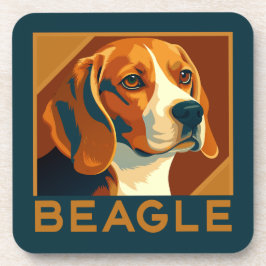 Klassischer Beagle Portrait Retro Style Getränkeuntersetzer