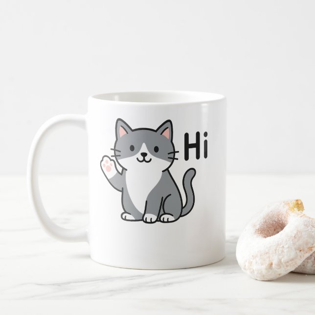 Klassischer Becher, 0,33 l Kaffeetasse (Mit Donut)