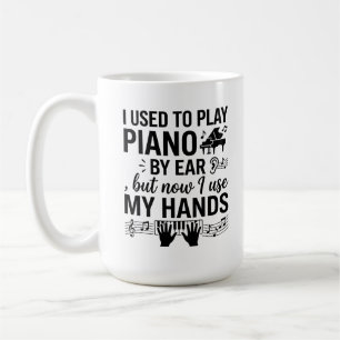 Klassischer Becher 15 oz Ohr Klavier Dad-Witz Kaffeetasse
