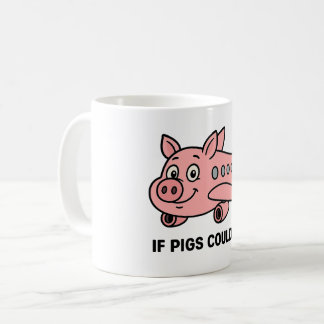 Klassischer Becher, 325 ml - Wenn Schweine fliegen Kaffeetasse