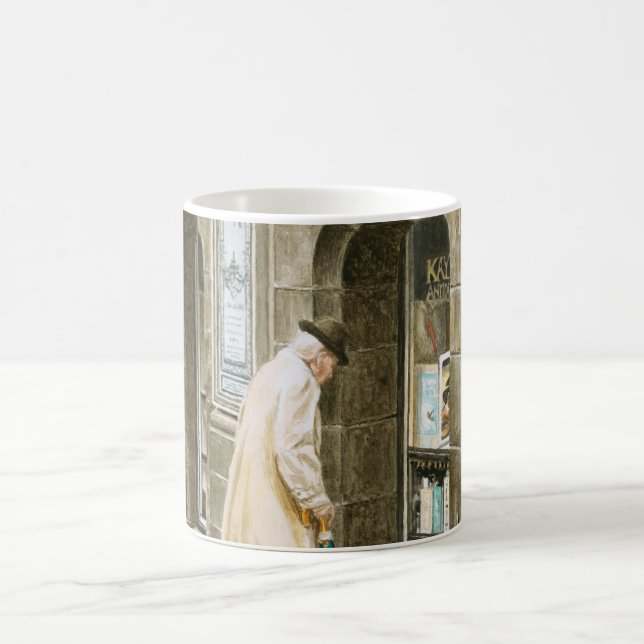 Klassischer Becher - 'Alte Bücher' Kaffeetasse (Mittel)