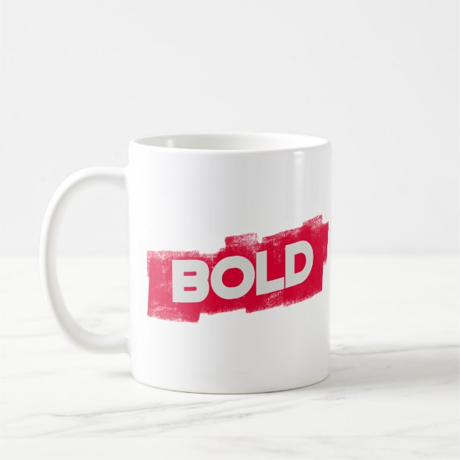 Klassischer Becher Fette Typografie Kaffeetasse (Links)