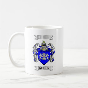 Klassischer Becher Kelly Familienname und Wappen Kaffeetasse