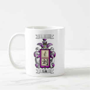 Klassischer Becher Liu Nachname und Schild Kaffeetasse