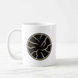 Klassischer Becher mit gerissener Oberflächengrafi Kaffeetasse