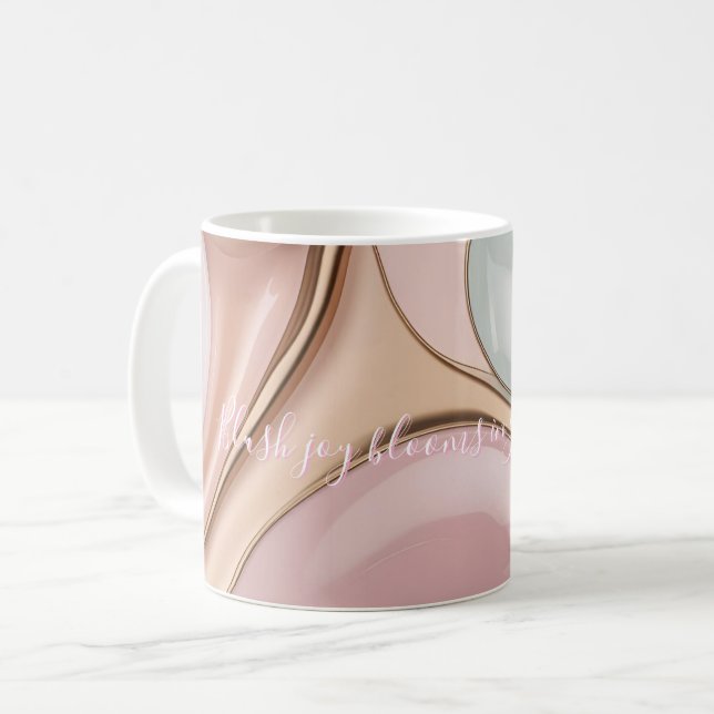Klassischer Becher mit stilvollem abstraktem Grafi Kaffeetasse (Vorderseite Links)