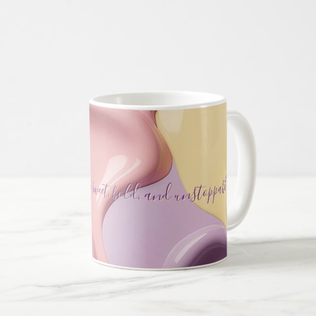 Klassischer Becher mit stilvoller abstrakter Grafi Kaffeetasse (VorderseiteRechts)